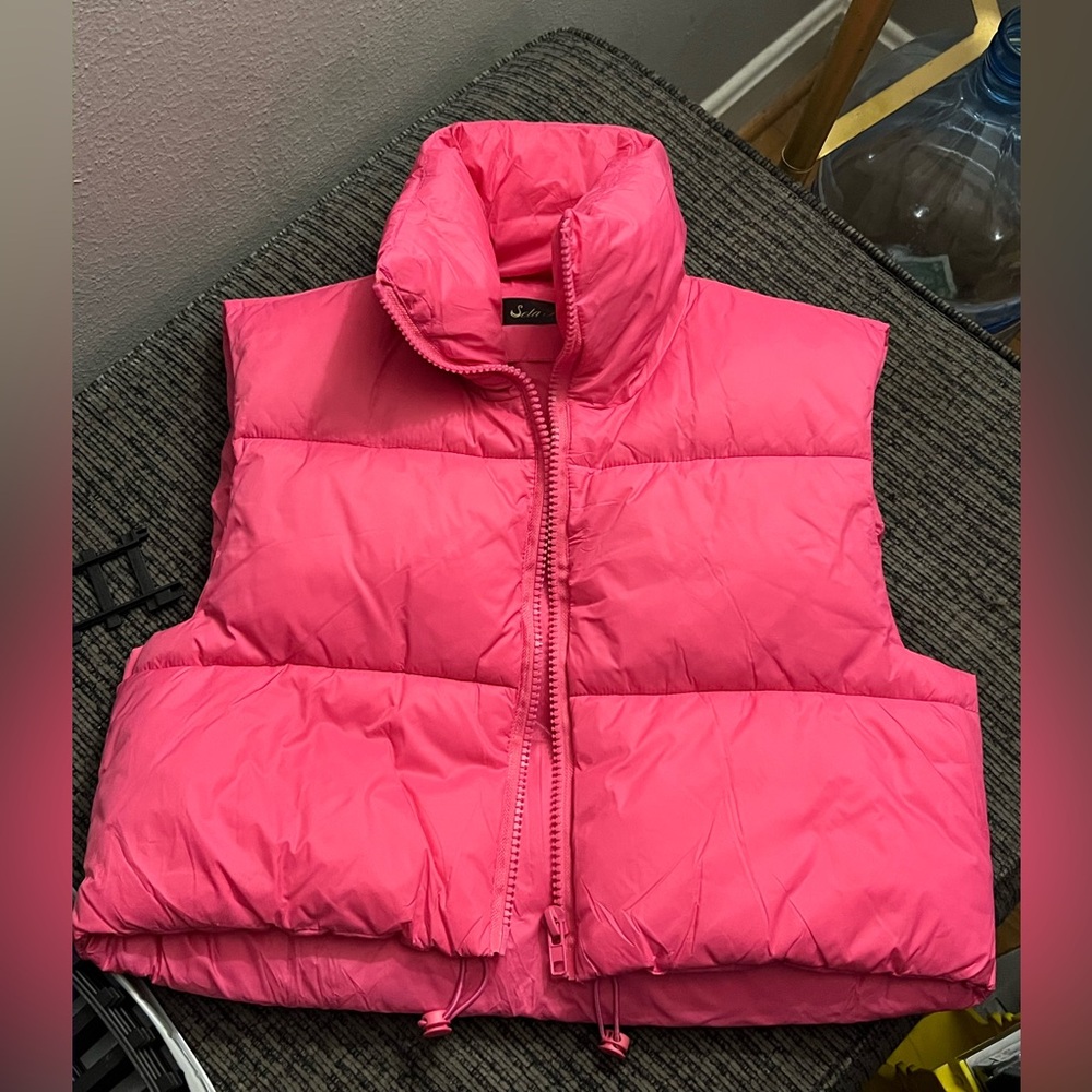 Women's Pink Puffer Vest